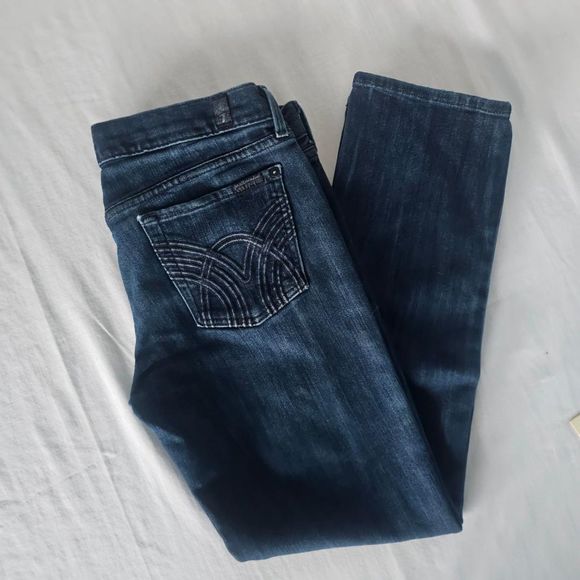 7 For All Mankind Jeans Straight Leg Flood Women's 29 - Picture 1 of 5